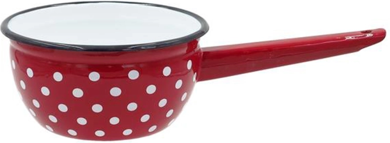 Casserole émaillée 1,5 l à pois rouge