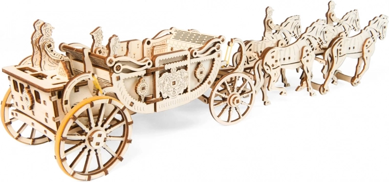 Ugears Carrosse royal – puzzle mécanique 3D en bois