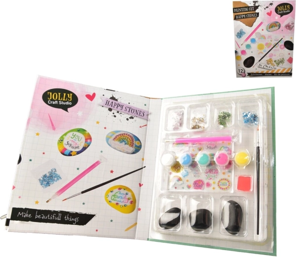 Kit créatif pour peindre des galets (14 pcs)