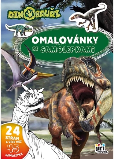 Coloriages A4 avec autocollants – Dinosaures