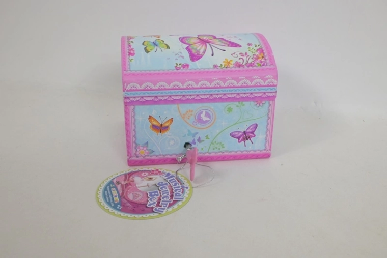Boîte à bijoux musicale PECOWARE en forme de valise avec des papillons