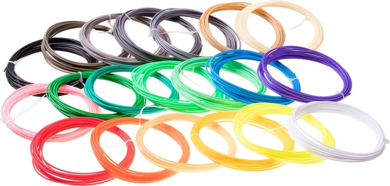 Recharges pour stylo 3D 20 couleurs x 5 m PLA - couleurs variées