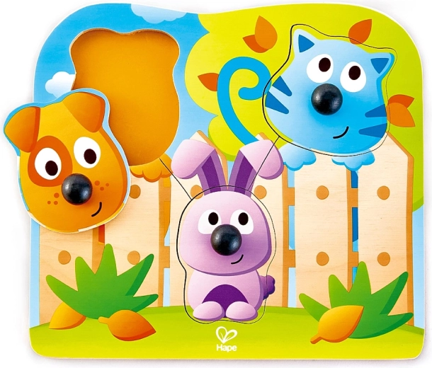 Puzzle à boutons animaux domestiques