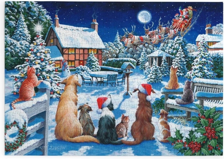 Puzzle Les pattes du Père Noël avec 500 grandes pièces
