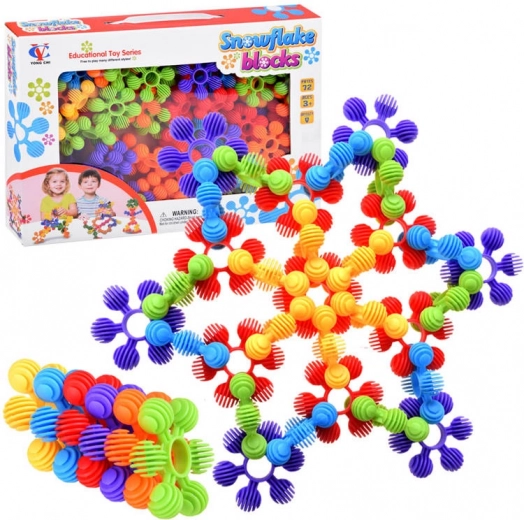 Jeu de construction créatif mini gaufres flocons de neige – 72 pièces