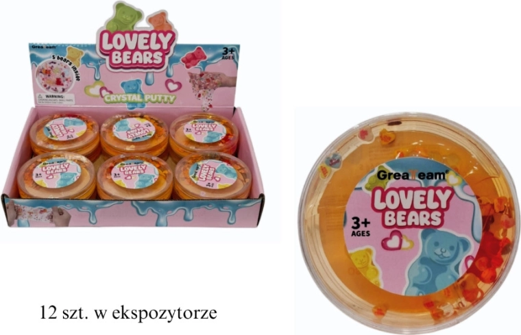 Pâte à modeler slime avec petits oursons - 1 pièce