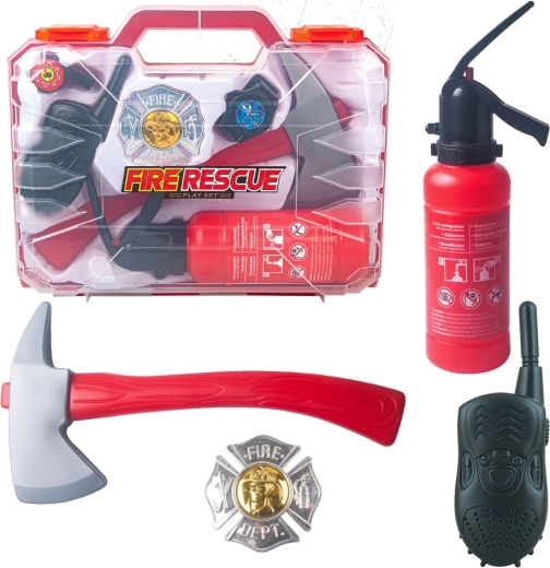 Set de pompiers dans une mallette - 6 pièces