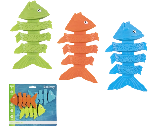 Jouets de plongée Bestway Squiggle Wiggle, poissons - 3 pièces