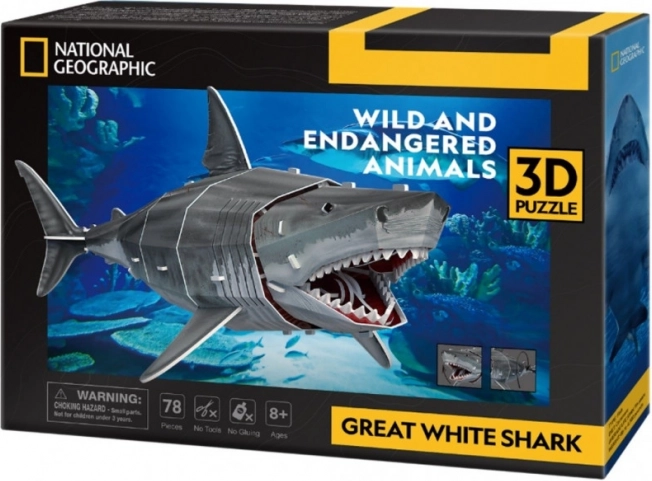 Puzzle 3D grand requin blanc – 78 pièces