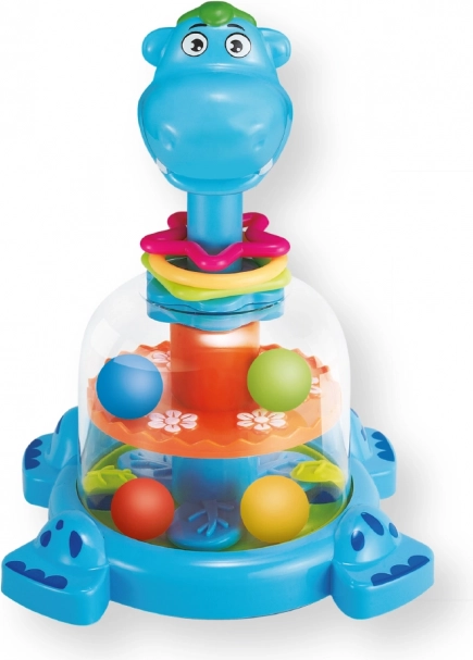 Dinosaure avec des billes – carrousel mécanique multicolore pour enfants