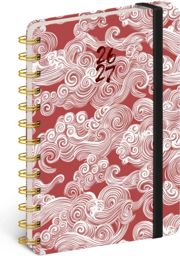 Agenda spiralée 18 mois Petito – Nuages 2026/2027, 13 × 18 cm