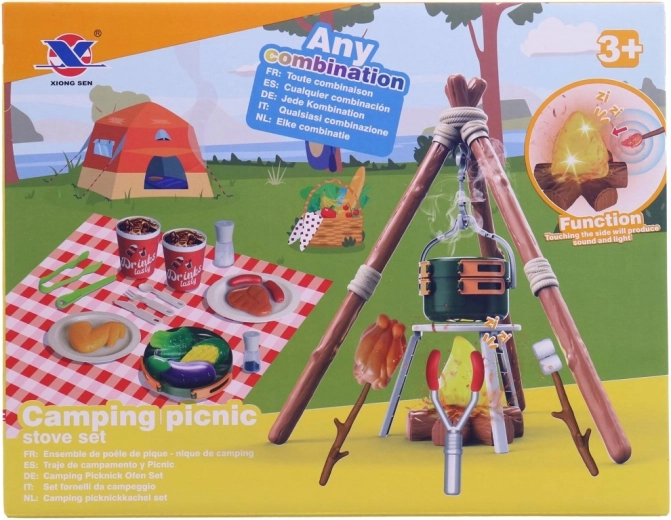 Kit de campeur avec boîte en plastique