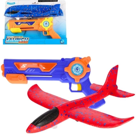 Avion en mousse à lancer avec lanceur (2 variantes de couleur)