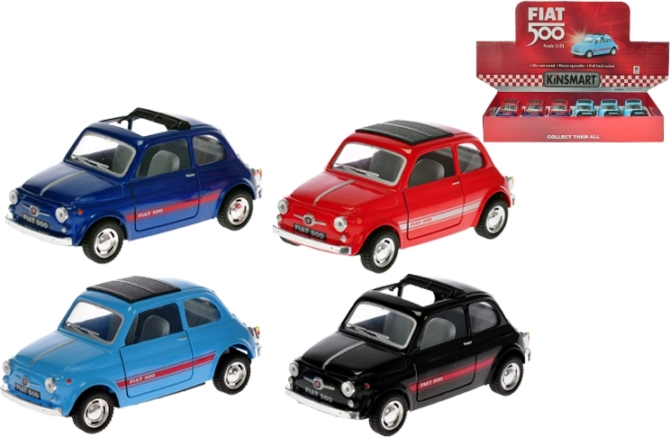 Modèle réduit en métal FIAT 500 1:24 avec mécanisme à rétrofriction
