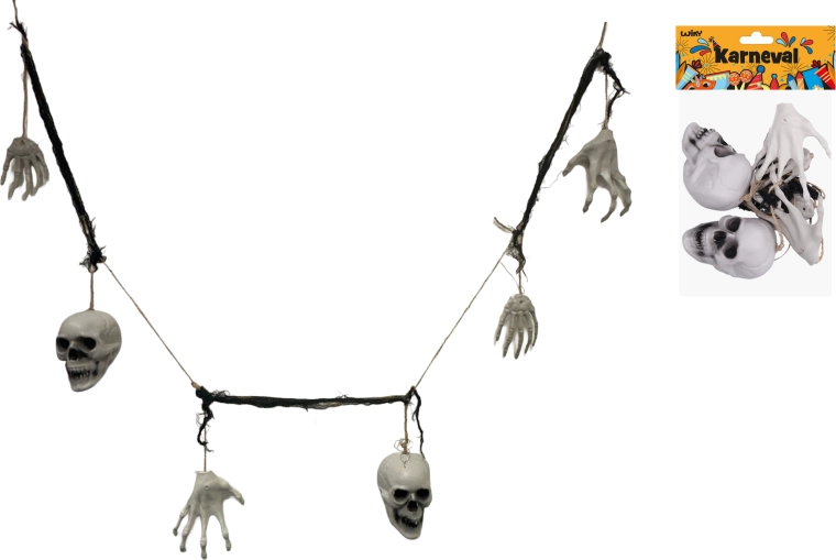 Guirlande Halloween en os 180 cm - 1 pièce
