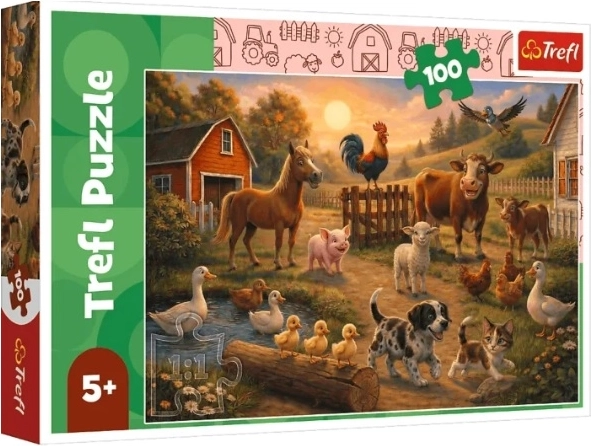 Puzzle pour enfants 100 pièces Przyjaciele ze wsi