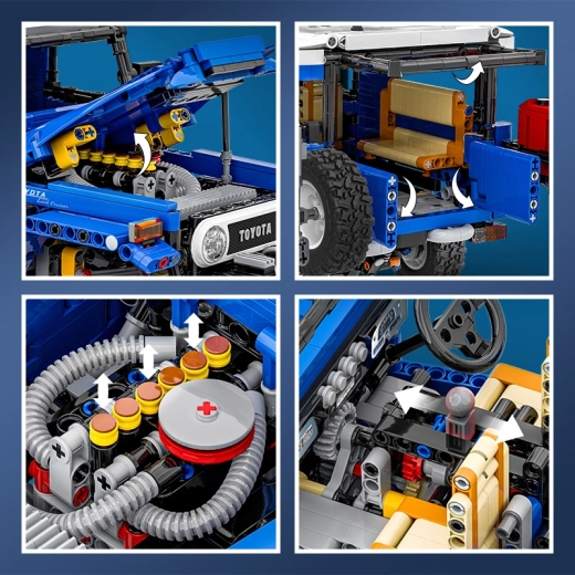 Kit de véhicule tout-terrain 1:12, bleu, 2101 pièces
