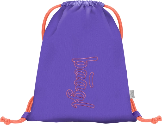 Sac de sport violet avec cordons orange BAAGL GRS
