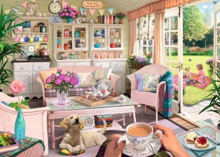 Puzzle Ravensburger Mon refuge n° 9 : Salon de thé – 1000 pièces