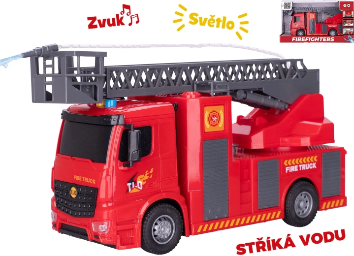 Camion de pompiers 30 cm avec arrosage d’eau et effets lumineux et sonores