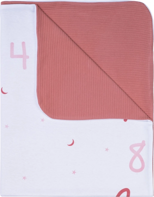 Bubaba couverture Mon première année rose et blanc