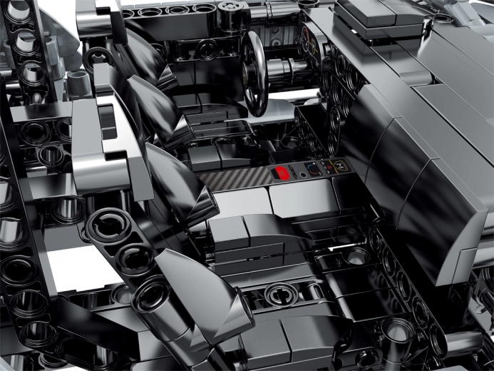 Kit de construction voiture de sport M‑Sports, gris, 1356 pièces