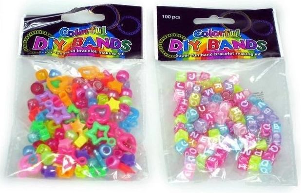 Kit créatif de perles et élastiques dans un organiseur