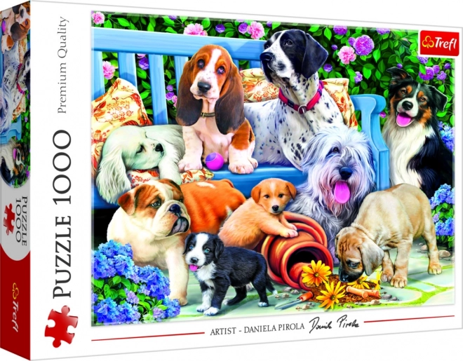 Puzzle Jardin des chiens 1000 pièces