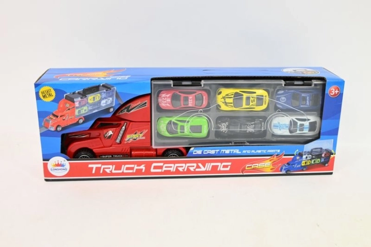 Camion américain – dépanneuse (porte-voitures) avec petites voitures