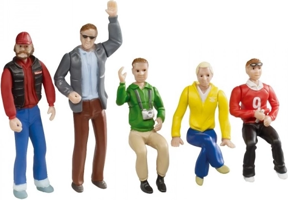 Figurines spectateurs 1:32 – set de 5 personnages avec parties mobiles