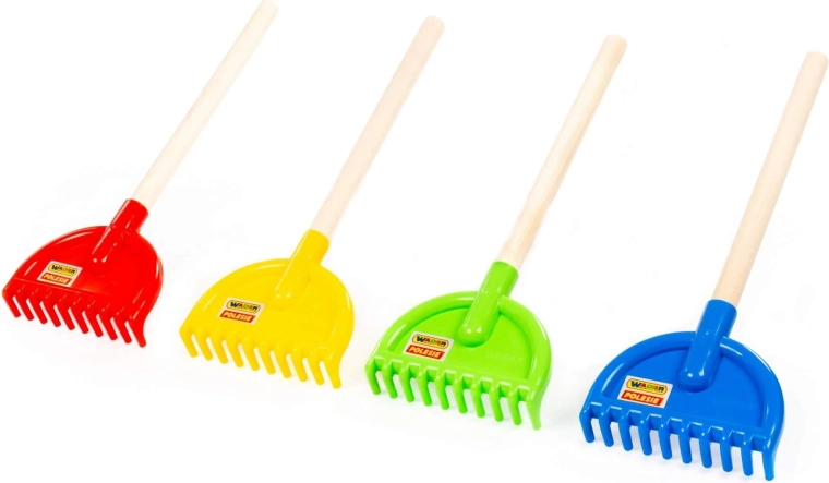 Râteau pour enfants avec manche en bois - 1 pièce