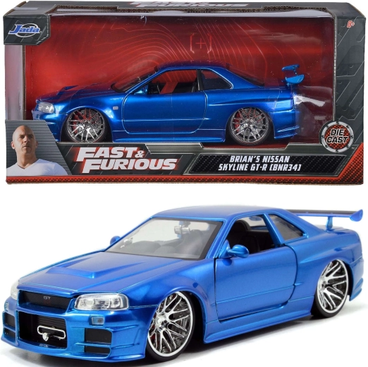 Modèle de voiture NISSAN Skyline Fast & Furious 19 cm