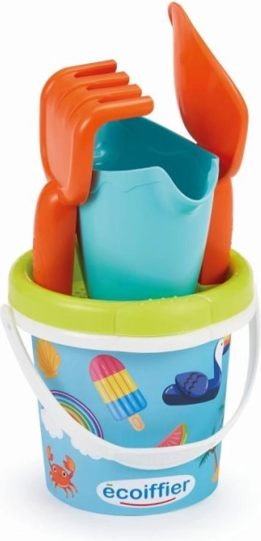 Seau avec motif d'été et arrosoir