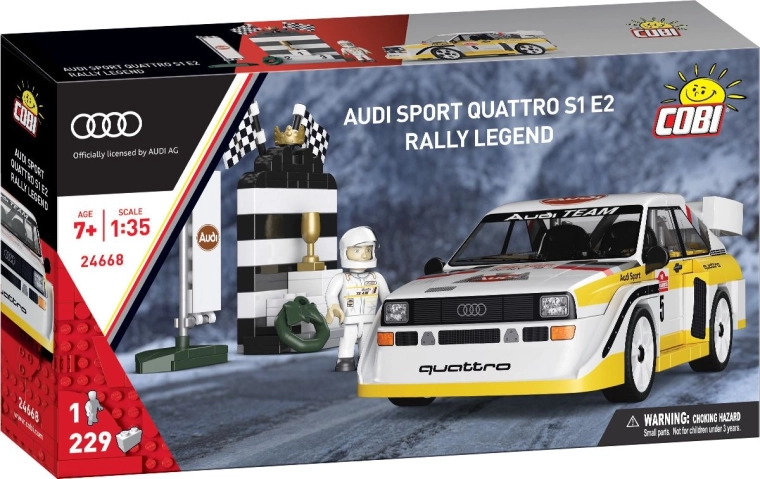 Cobi Audi Sport Quattro S1 E2 – légende du rallye 1:35 (229 pièces)