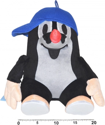 La Petite Taupe 31 cm assise, casquette bleue