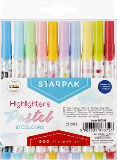 Surligneurs pastel STARPAK – lot de 10 pièces