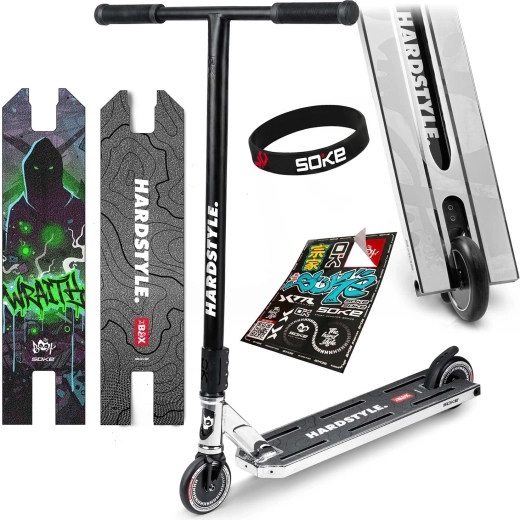 Trottinette freestyle Soke BOX argent-noir