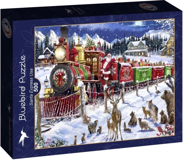 Puzzle Bluebird L’Express du Père Noël USA 500 pièces