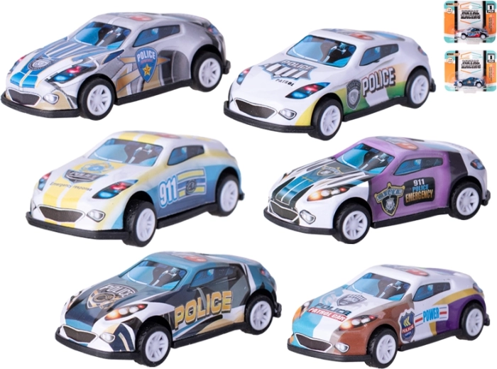 Petite voiture de sport en métal avec retour en arrière 6,5 cm