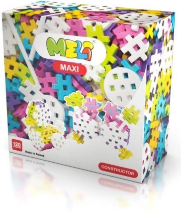 Jeu de construction Meli Maxi Constructor rose 120 pcs