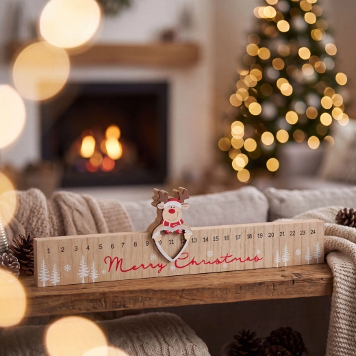Calendrier de l'Avent « Merry Christmas » avec un renne