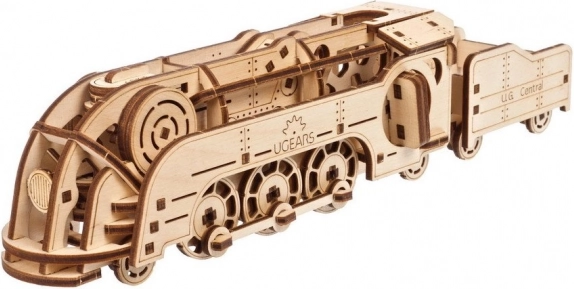 Ugears Kit de construction mécanique 3D en bois MINI Locomotive