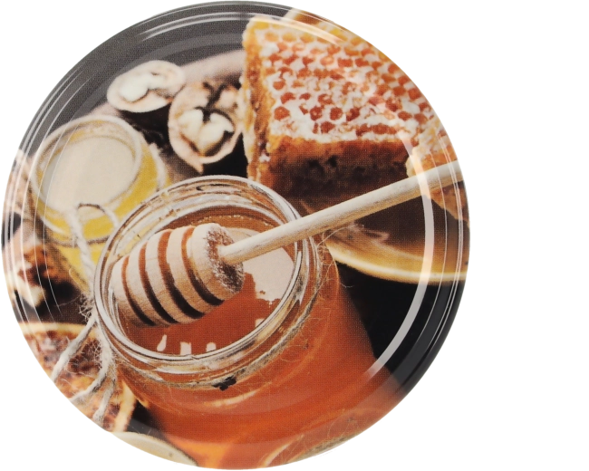 Couvercles pour bocaux de conserve motif miel Ø 82