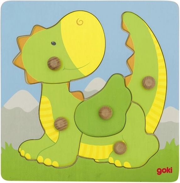 Puzzle en bois Goki dragon, 5 pièces