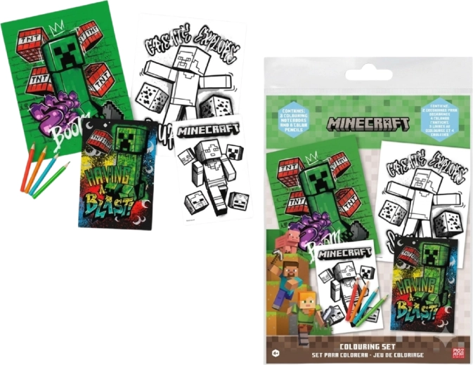 Set créatif de coloriage Minecraft