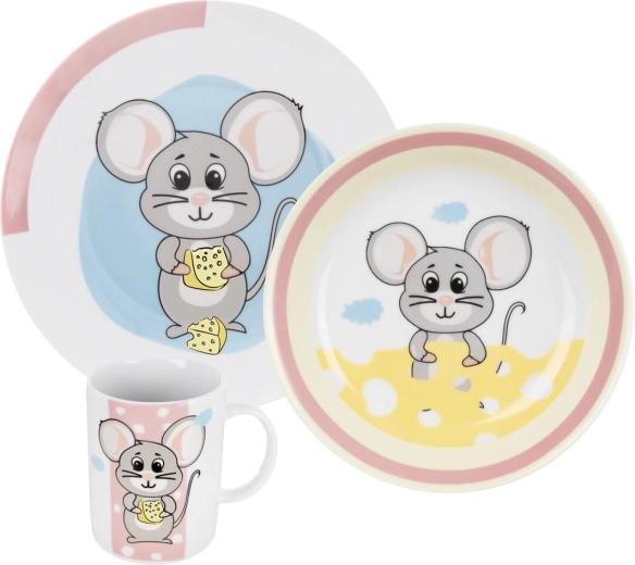Ensemble de vaisselle pour enfants Souris 3 pièces