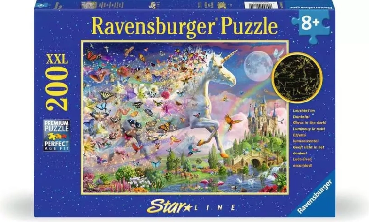 Puzzle lumineux Ravensburger Licorne papillon XXL 200 pièces