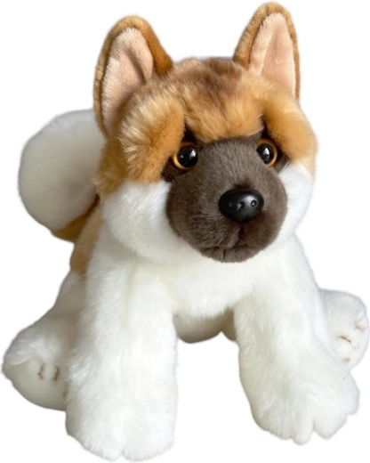 Chien en peluche Akita assis 28 cm