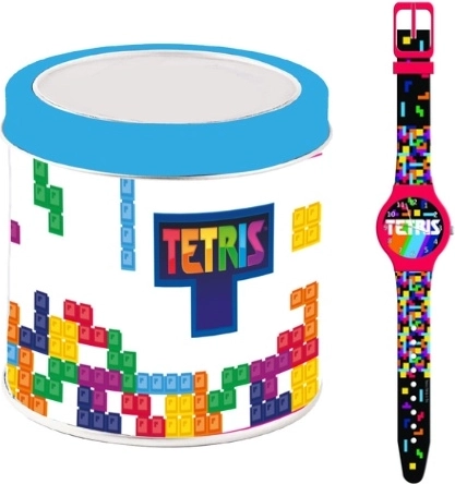 Montre pour enfants Tetris dans une boîte en métal
