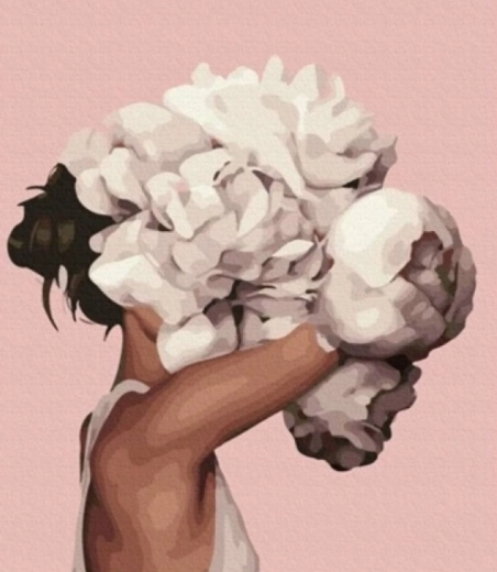 Peinture diamant – tête abstraite dans les nuages 30 × 40 cm